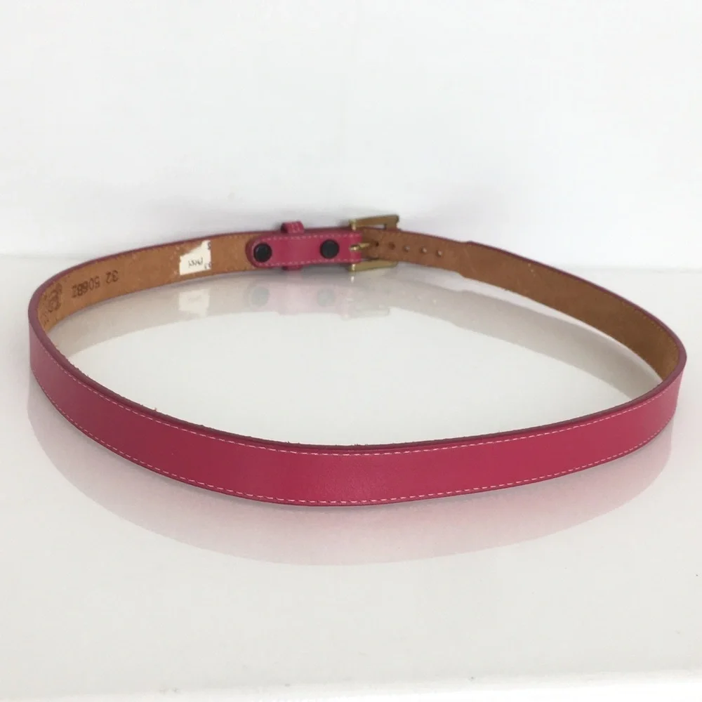 Justin Boots Women’s Pink Leather Statement Belt Size 32 Western Cowgirl Rodeo